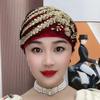 Женская шапка-тюрбан Yousheng, декор с блестками, соответствующий цвету, вышивка, легкий головной платок, крышка для волос, женская повязка на голову, женская повседневная шапочка