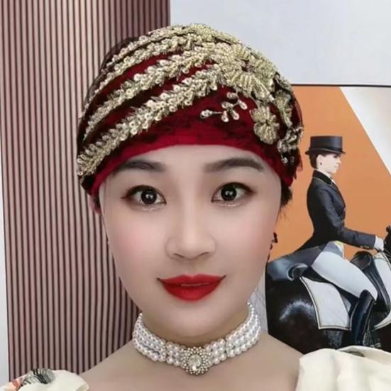 Женская шапка-тюрбан Yousheng, декор с блестками, соответствующий цвету, вышивка, легкий головной платок, крышка для волос, женская повязка на голову, женская повседневная шапочка