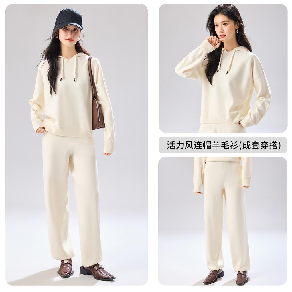 [Including Wool] 26 New Hooded Women's Knitted Sweater Fashionable, Loose, High End, Daily Style