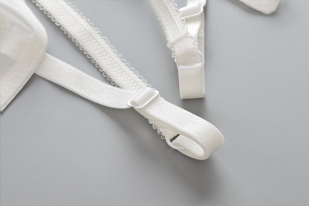 Varsbaby Прозрачный бюстгальтер Сексуальное тонкое нижнее белье Женский просвечивающий бюстгальтер, Комплект, (V279TS_34C_Белый)