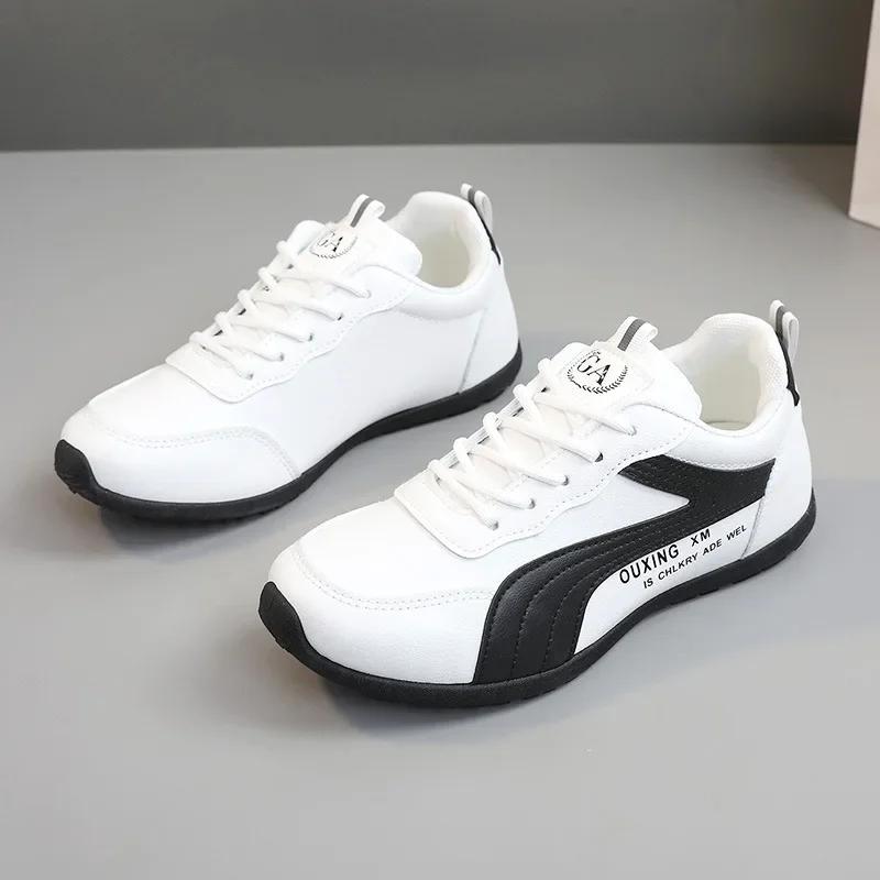 Новая весенне-осенняя обувь для отдыха 2024, износостойкие кроссовки, простая трендовая женская обувь, дышащая корейская версия.