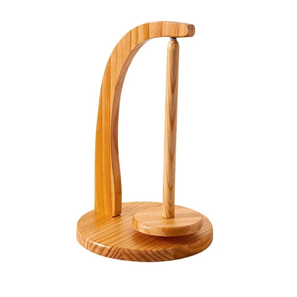 Rotating Wooden Yarn Holder Spinning Yarn Stand Knitting Tool Thread Spool Crochet