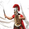 Roman Gladiator Costume Armor Muscle Chest Plate And Red Cape Spartan Warrior Costume