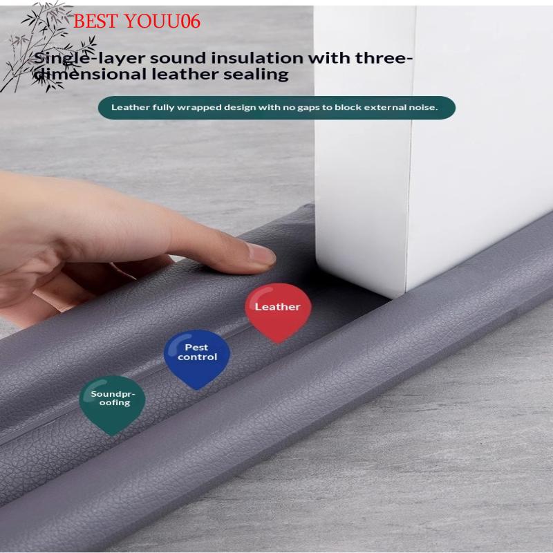 (YOUU06)1PCS Door Bottom Seal Strip Soundproof Insulation Wind Under Door Draft Stopper Blocker Weather Strip For Interior