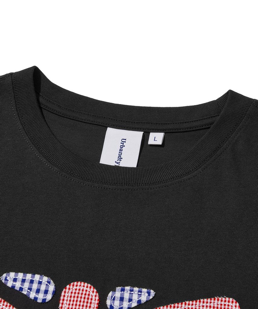 URBANDTYPE Union Jack Applique T-Shirt_Black