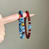 Уникальные браслеты из натуральных камней Синий агатовый камень Короткие браслеты 2026 Модные украшения для женщин Подарок для леди