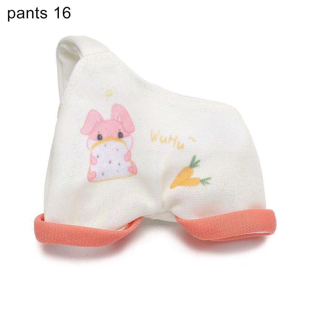 Animal Pattern Cotton Stuffed Dolls Knited Hat Mini Overalls Plush Suspender Pants Doll Clothes