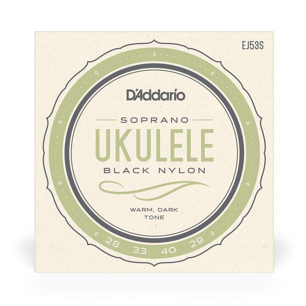 Ukulele Strings Rectified Black Nylon Soprano EJ53S D'Addario Pro-Arté []