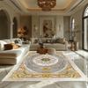 Роскошный Золотой Большой Размер Ковер для Гостиной Украшение Дома Диван Стол Прикроватные Ковры Спальня Холл Отеля Нескользящие Напольные Коврики tapete