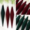6Pcs Flocked Christmas Flocked Balls Set Red Hanging Decorations  Holiday Party