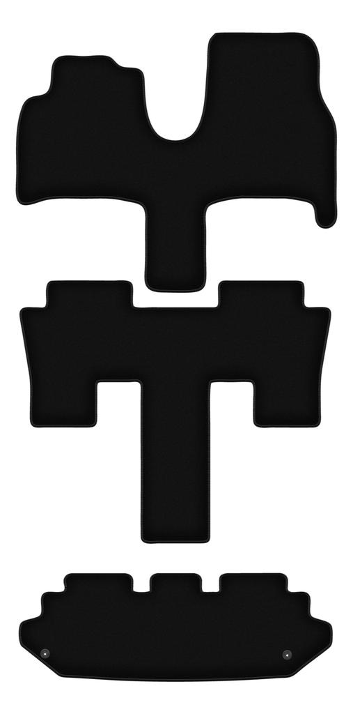 BASIC black velvet floor mats for: Fiat Ulysse II 7 seats (2002-2010)