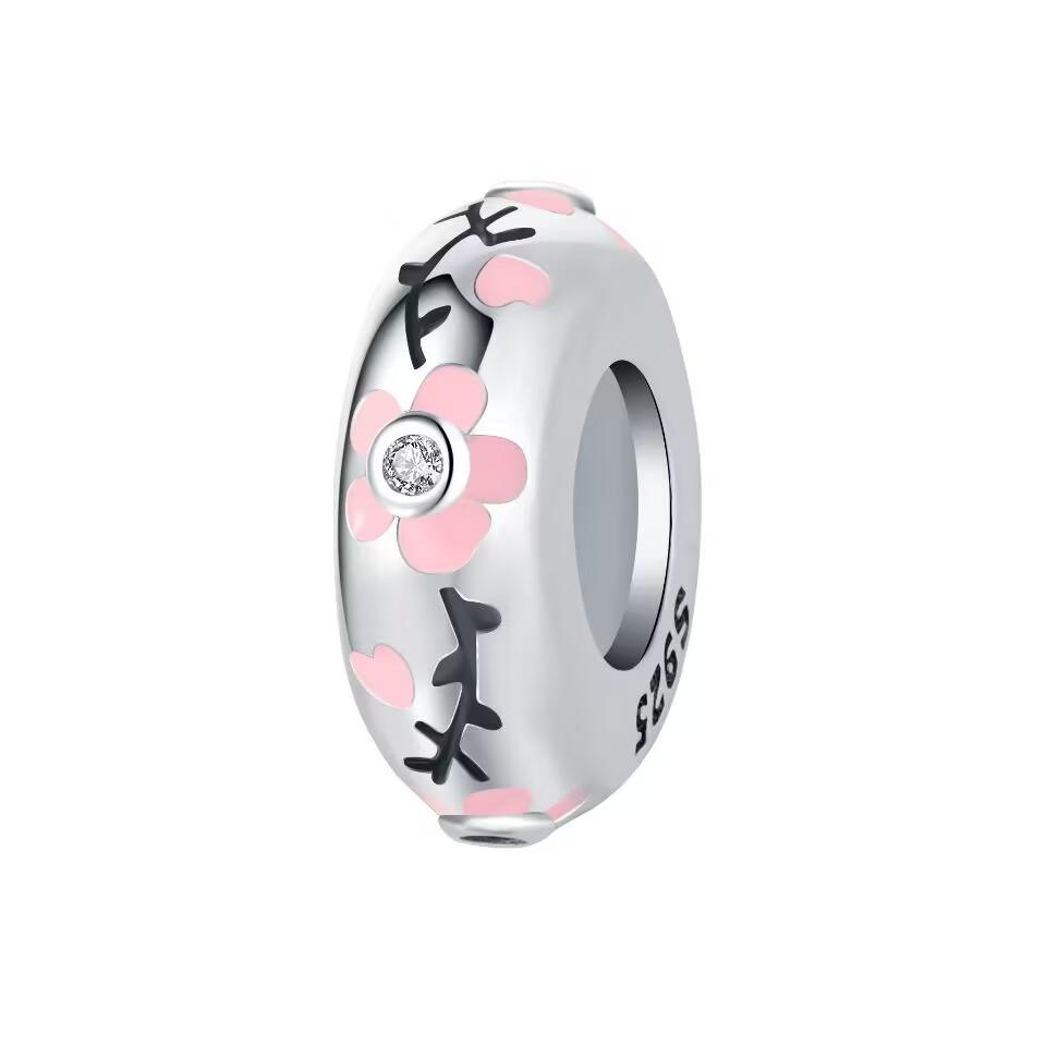 New Copper Fluorescent Purple Butterfly Flower Key Leaf Charm Bead Diy Pendant Fit For Original Diy Bracelet Women'S Jewelry