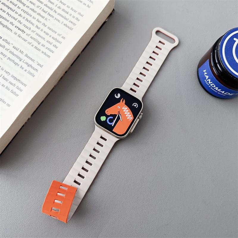Силиконовая петля, магнитный ремешок для Apple, ремешок для часов 44 мм, 40 мм, 45 мм, 49 мм, 41 мм, 38 мм, 42 мм, браслет iWatch series 8 3 5 4 SE 6 7 Ultra