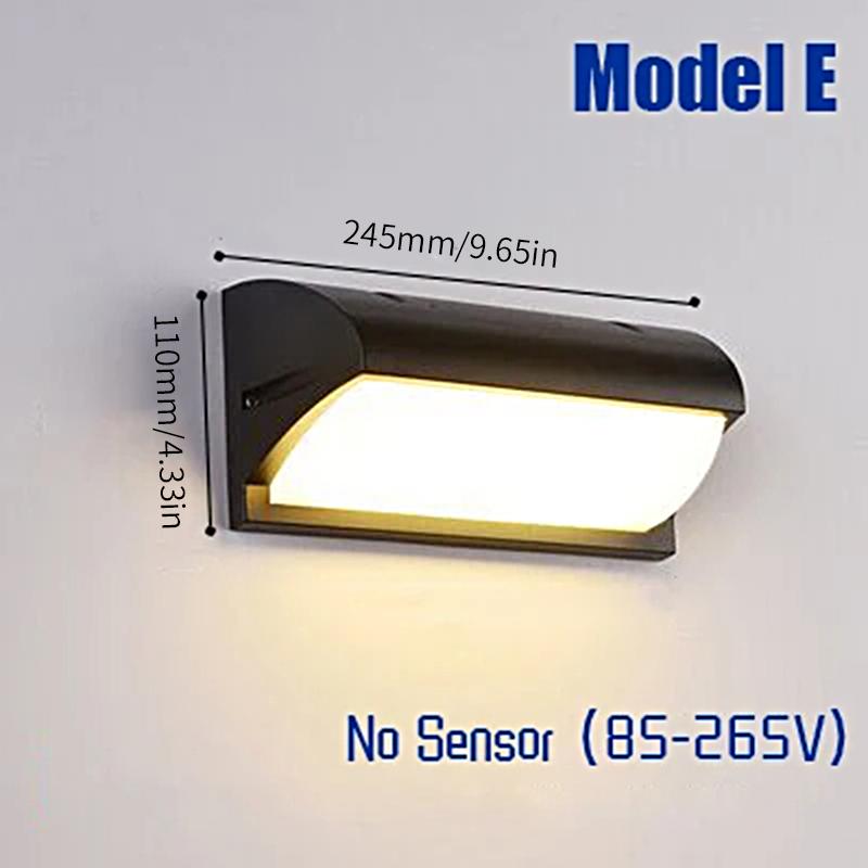 LED Lights AC85-265V Motion Sensor Light Led Outdoor Wall Light Porche Balcony Garden Courtyard Lamp Retro Living Room Bedroom