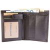 Porte-monnaie homme - Tim - Cuir véritable vachette - Format vertical compact - 8 fentes cartes