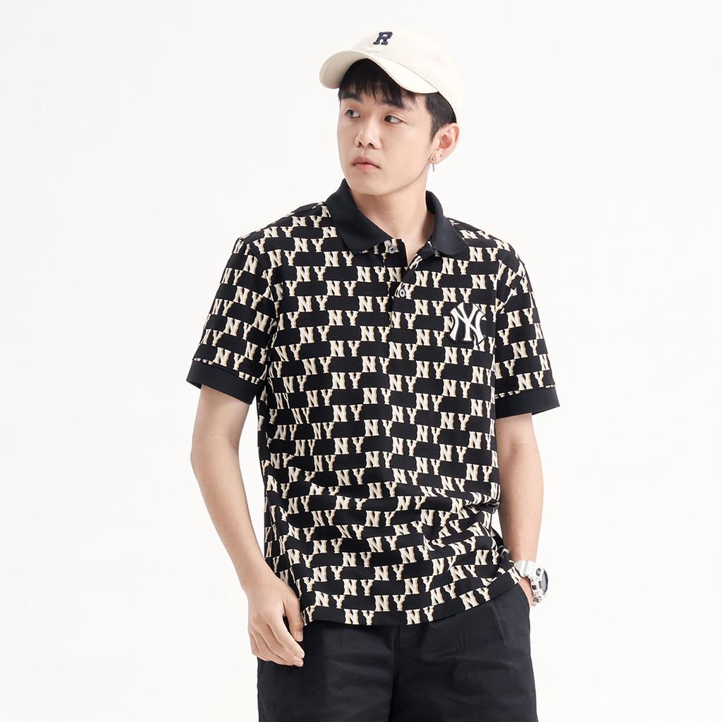 MLB Polo Shirts Unisex Black Moderate 3LPQM0133-50BKS
