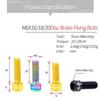 RISK 4PCS M6x16 M6x18 M6x20mm Titanium Bicycle Disc Brake Clamp Caliper Bolts MTB Mountain Road Bike Fixed Screws M6*16/18/20mm
