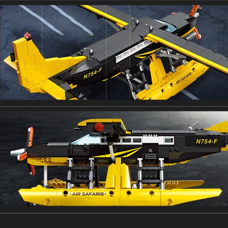 Jj9172 Plane Model Building Blocks - Small Particle Educational Toys Assembly Model Kit For Children