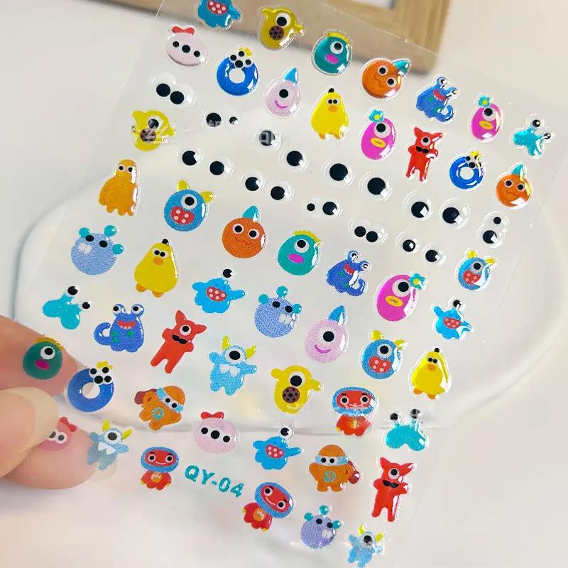 3D желейные наклейки для ногтей, прозрачные, милые, кавайные, медузы, нейл-арт, наклейки в стиле Ins, океанская тема, скрапбукинг, детская игрушка