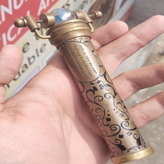 Гравированный латунный калейдоскоп премиум-качества, репродукция, подарок для детей и взрослых