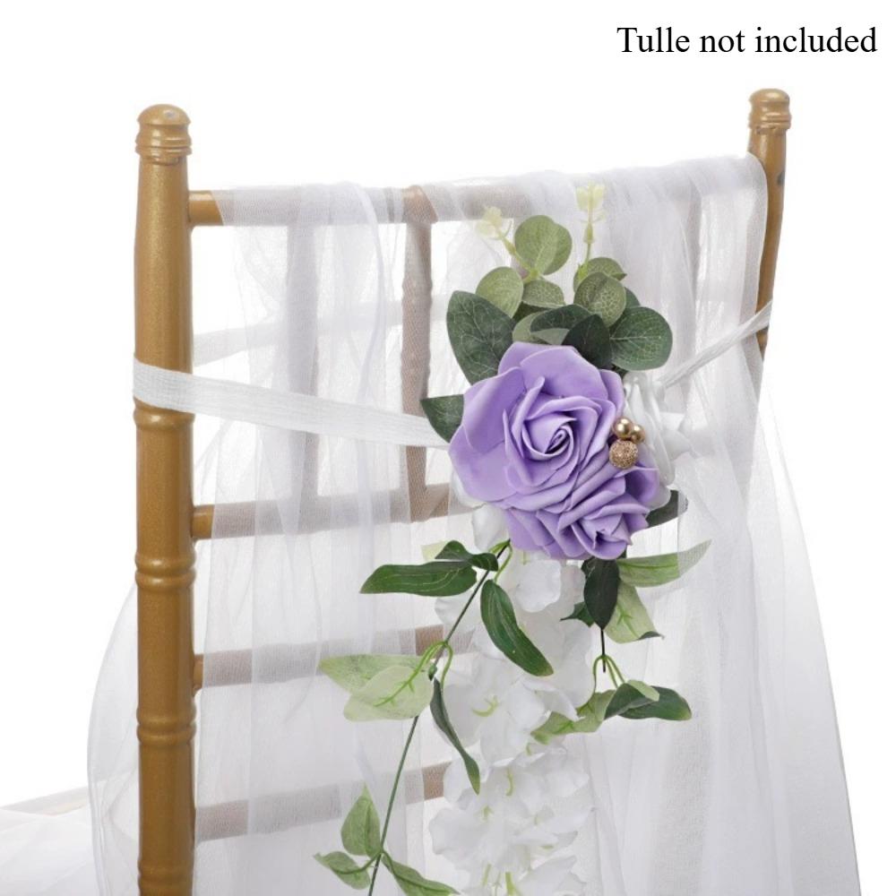 2 шт. свадебные украшения для стульев цветы свадебные украшения для прохода для свадебной церемонии декор для прохода для свадьбы украшения для церковной скамьи