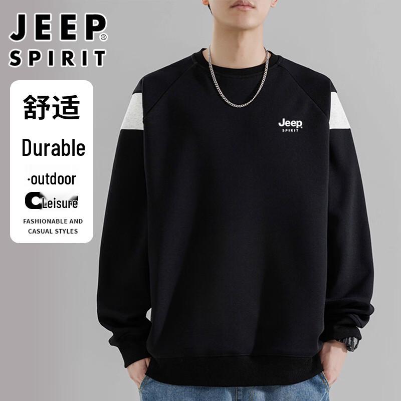 Мужская свободная толстовка JEEP SPIRIT с круглым вырезом и длинным рукавом