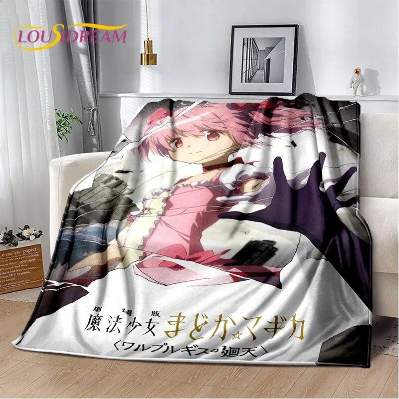 3D милое одеяло с рисунком Puella Magi Madoka Magica, мягкое одеяло для дома, спальни, кровати, дивана, дорожного чехла для пикника, детское одеяло