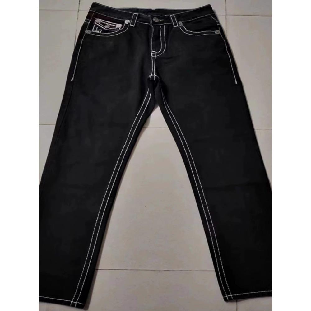 Джинсы в стиле ретро Харадзюку с высокой талией, прямые, широкие, модные, 2000, вышитые, повседневные, готические, в стиле хип-хоп