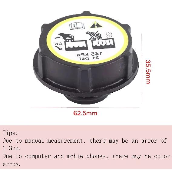 Coolant Water Radiator Expansion Tank Cap 1301104 1224233 31368311 Car Accessories for Ford Focus MK3 C-Max Mazda 3 5M5H8K218AA