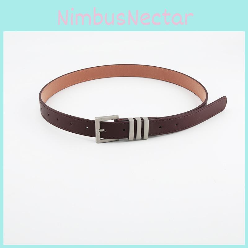 Elegant Ladies Belt Pu Leather With Pearl Embellishments And Alloy Buckle For Office And Casual
