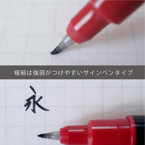 Pentel Brush Pen Brush Letter Pen Twin Bold Extra Fine Black XSFW34A