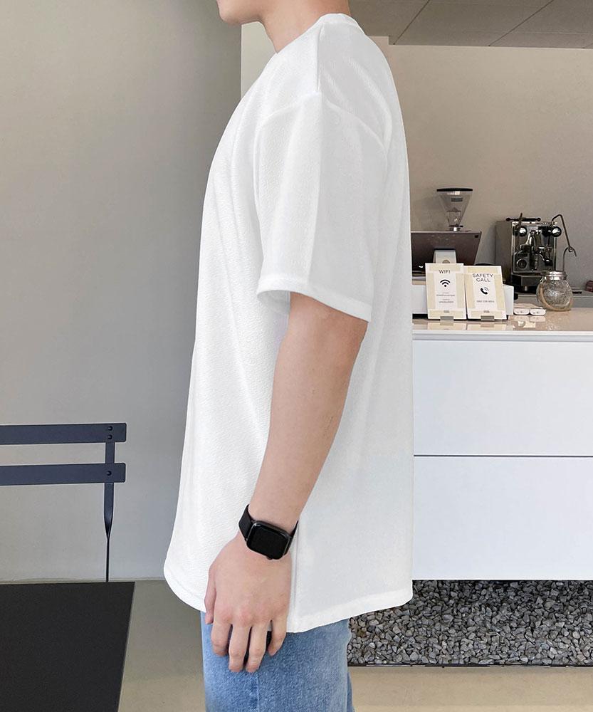 BYMONO [Big Sizes M-8Xl] Wrinkle-Free Basic Short Sleeve T-Shirt (Type B)