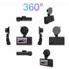 3 Cameras Dash Cam Touched Screen Clear Car Rearview Mirror Car Video Recording Camcorder Wide
