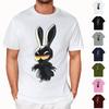 Пасха - мужская повседневная мешковатая футболка с принтом кролика, круглый вырез, пуловер, топ с короткими рукавами
