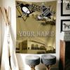 Name Custom Pittsburgh Penguins Wall Tapestry Aesthetic Wall Hanging Printed Fabric Blanket Decorative Tapestries for Bedroom Living Room Home Decor