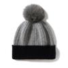 Cashmere Autumn and Winter New Style Women's High End Color Matching Fur Ball Thickened Warm Fashion Knitted Casual Hat