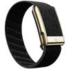 Elastic Nylon Strap for Whoop 5.0 PEAK/LIFE MG, Sports Replacement Wristband with Bright Gold U‑Shaped Metal Frame