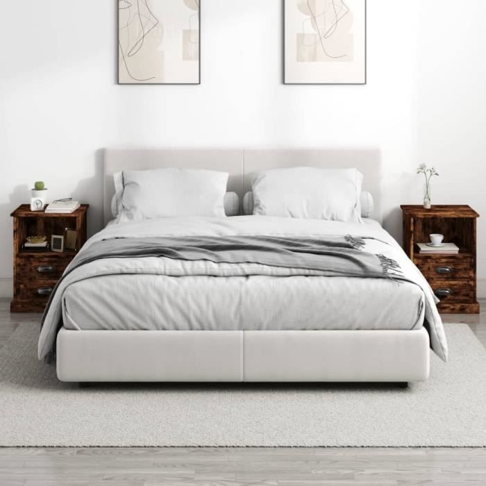 VidaXL Bedside Tables 2 Pcs Smoked Oak 43x36x60 Cm 816339