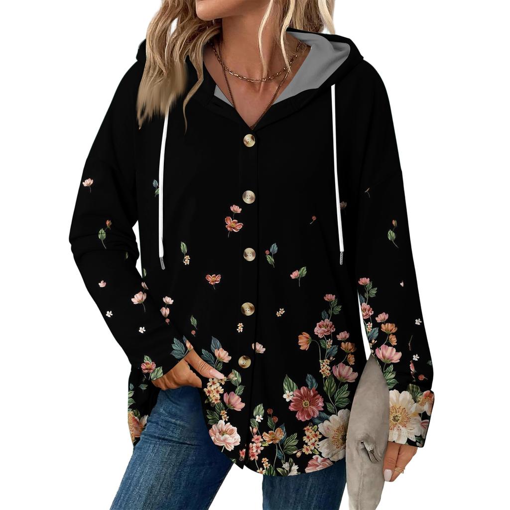 Женское модное повседневное пальто реглан с длинным рукавом и кулиской, винтажное пальто с капюшоном на пуговицах