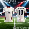 Летний 2026 Беллингем №10 Футбольная Майка Сувенирная Рубашка для Болельщика Дышащая Быстросохнущая Удобная Спортивная Тренировка Семейные Детские Футболки