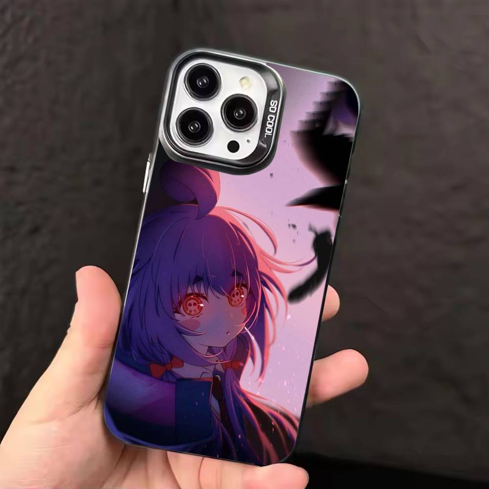 DARK GATHERING Аниме Чехол для телефона Для iPhone 17 16 15 14 13 12 11 Pro Max Plus Серебристый конфетный Матовый чехол
