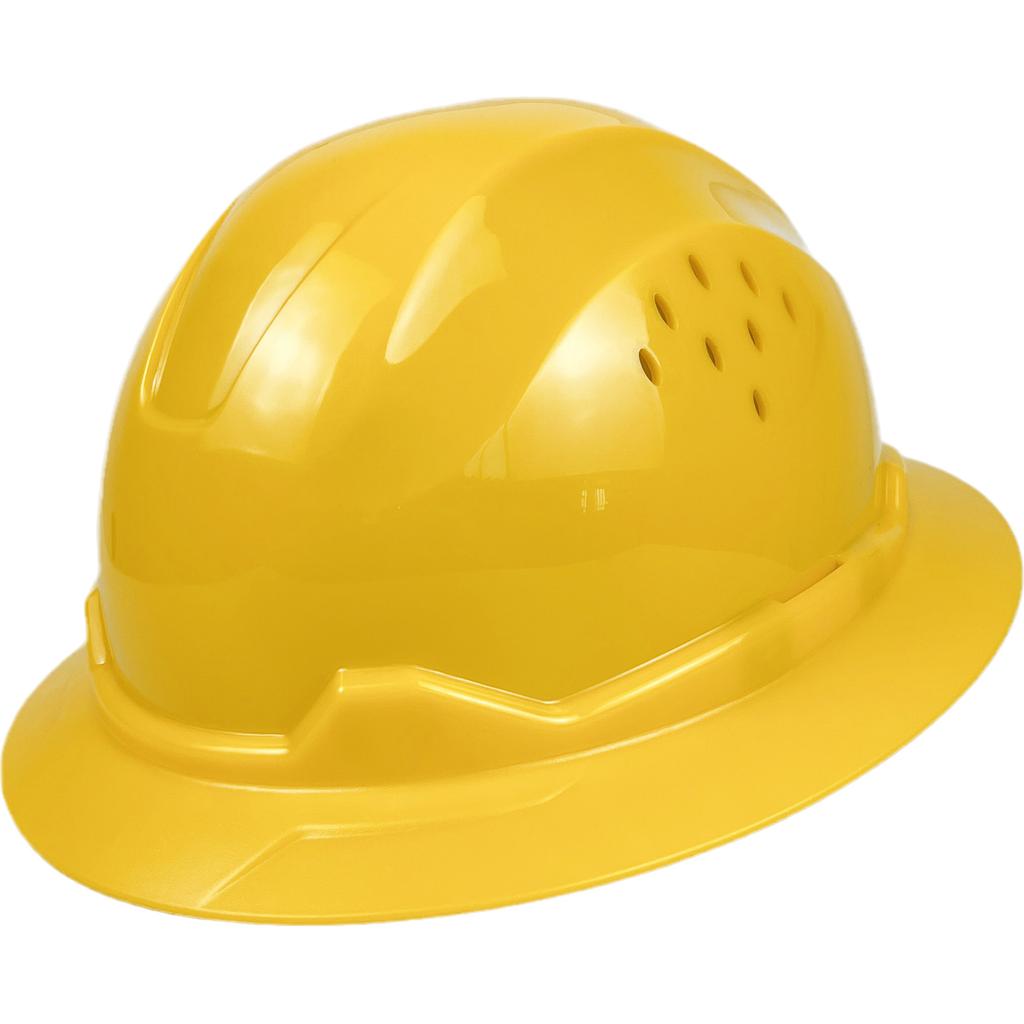 Full Brim Hard Hat For Engineer Construction Work Cap For Men ANSI Approved HDPE Safety Helmet with 6 Point Adjustable