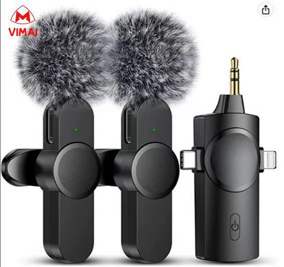 Беспроводной петличный микрофон для мобильных устройств: Шумоподавление, низкая задержка, идеально подходит для прямых трансляций на открытом воздухе