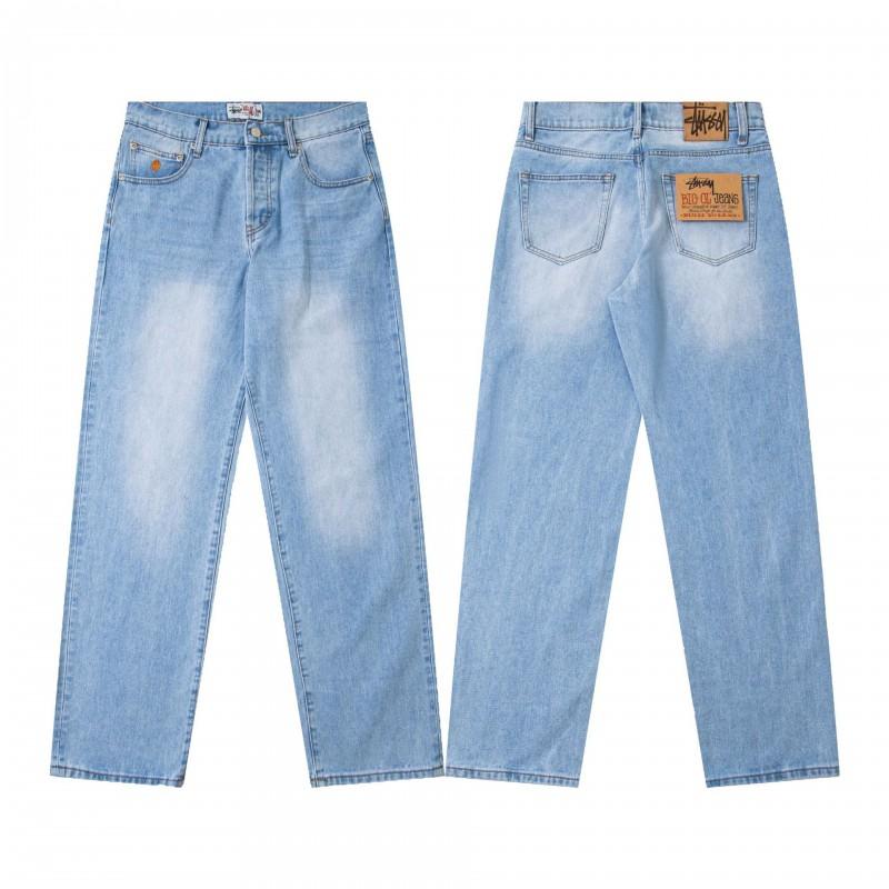 STU Mens Straight Leg Jeans Mid Rise Cotton Casual Pants Teens Fall 2025