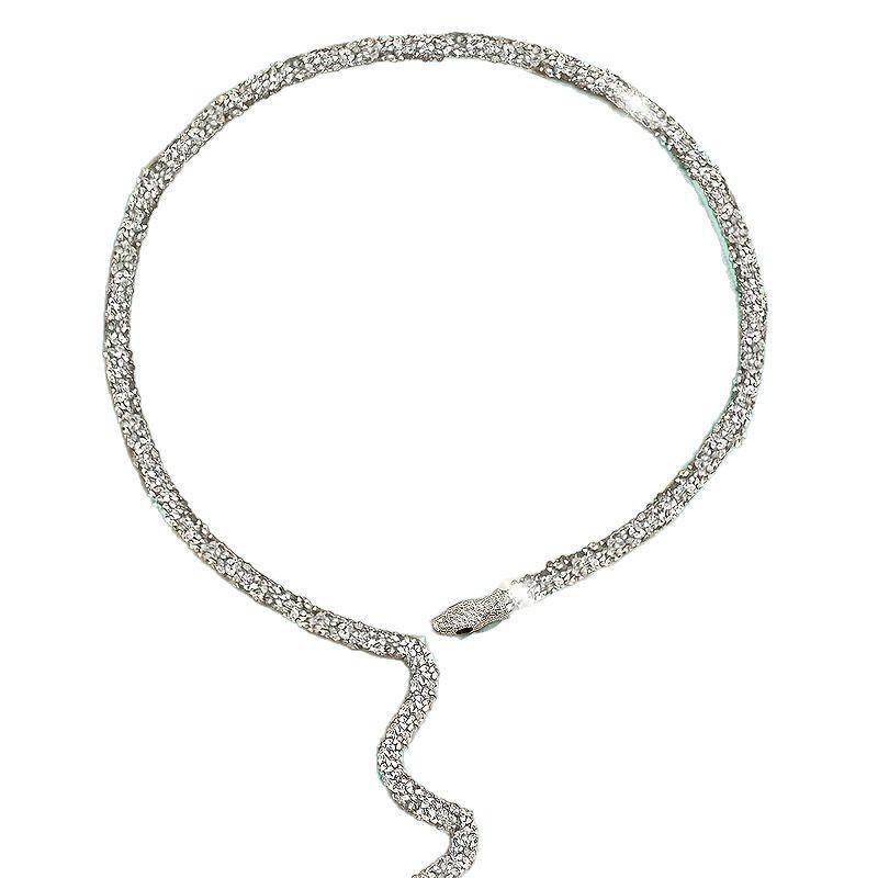 Ожерелье Spice Girl Сексуальный Змеиный Витой Дизайн Ветер Ожерелье Воротник Браслет Регулируемый