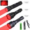 500 Yard 501B/C8/C8s Professional Green Red LED Hunting Flashlight Tactical 1-Mode Torch USB Rechargeable Lantern Power by 18650