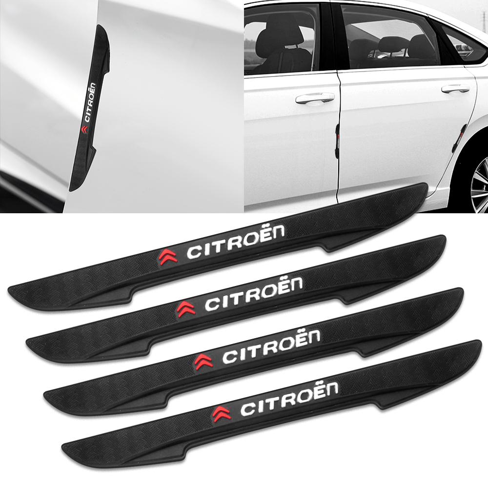4 шт. Для Citroen C1 C2 C3 C4 Picasso C4L C5 C-ELYSEE C8 Защитная полоса на боковую дверь автомобиля Резиновая кромка Противоударный бампер Наклейка