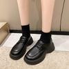 Кожаная обувь на шнуровке, женские лоферы, новая универсальная и нежная обувь на толстой подошве, увеличивающая рост