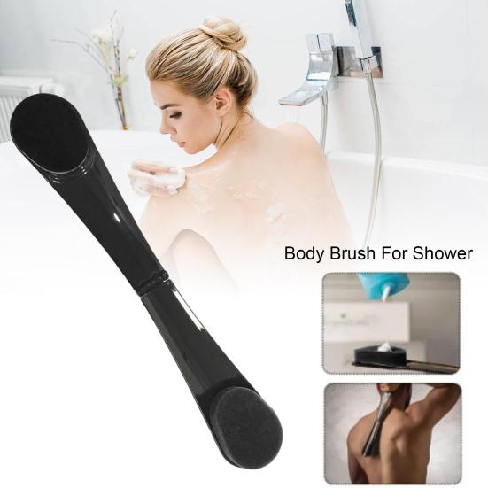Складная щетка-аппликатор для тела с длинной ручкой, массажный инструмент для душа, портативный аппликатор для лосьона, мягкая губчатая щетка для ухода за телом