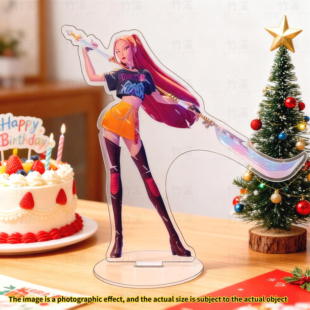 Anime KPop Demon Hunters Figure, Acrylic Stand, Rumi Mira Zoey Model, Birthday Table Decoration, Christmas Gift for Fans